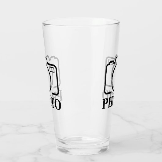 Persoonlijke Foto Bruiloft Modern Liefelijk Elégan Glas (Links)