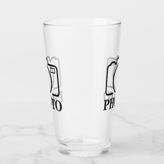 Persoonlijke Foto Bruiloft Modern Liefelijk Elégan Glas (Rechts)