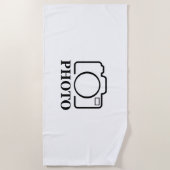 Persoonlijke Foto Bruiloft Modern Liefelijk Elégan Strandlaken (Voorkant)