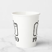 Persoonlijke foto Bruiloft Modern Mooie Elegante Papieren Bekers (Links)