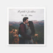Persoonlijke foto-bruiloft servet (Voorkant)
