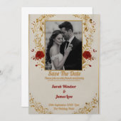 Persoonlijke foto bruiloft uitnodiging (Voorkant / Achterkant)