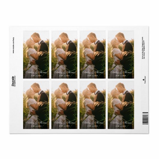 Persoonlijke foto-bruiloft voor kleine Stickers (Full Sheet)