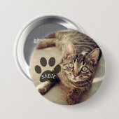 Persoonlijke foto-Button met Pet afdrukken Ronde Button 7,6 Cm (Voorkant /achterkant)