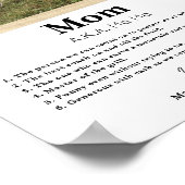 Persoonlijke foto-cadeau voor Moederdag Poster (Hoek)