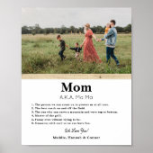 Persoonlijke foto-cadeau voor Moederdag Poster (Voorkant)