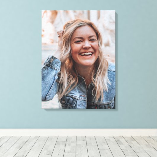 Persoonlijke foto canvas afdruk (Insitu (Houten vloer))