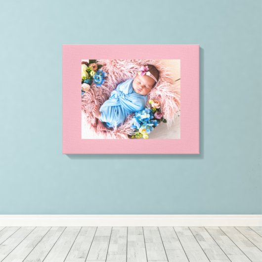 Persoonlijke foto canvas afdruk (Insitu (Houten vloer))