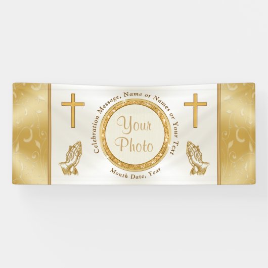 Persoonlijke FOTO, Christelijke banner voor verkoo (Horizontaal)