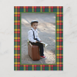 Persoonlijke foto Clan Buchanan Plaid Patroon Briefkaart