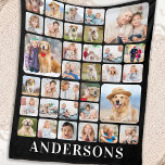 Persoonlijke foto Collage 33 Afbeelding zwart Fleece Deken<br><div class="desc">Viel je beste herinneringen, of geef een speciaal cadeau met deze aangepaste fotocollage deken. Deze unieke fotocollage deken is het perfecte cadeau voor jezelf, familie of vrienden. Of het nu een grootmoeders keepaardje is, een cadeau van beste vrienden, en in het liefdevolle geheugen van een gezelschapsherdenkingspleet, deze 33 fotodeken zal...</div>