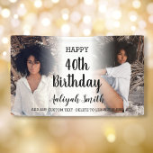 Persoonlijke foto Collage 40th Birthday Party Spandoek