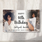 Persoonlijke foto Collage 40th Birthday Party Spandoek