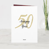 Persoonlijke foto Collage 50e Jubileum Kaart (Achterkant)