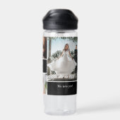 Persoonlijke foto Collage Beste vader ooit Waterfles (Achterkant)