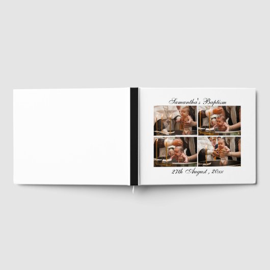 Persoonlijke foto Collage Christening Baptism Gastenboek (Volledig)
