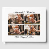 Persoonlijke foto Collage Christening Baptism Gastenboek (Voorkant)