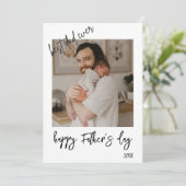 Persoonlijke foto Collage First Vaderdag Kaart (Staand voorkant)
