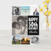 Persoonlijke foto Collage Happy Birthday elke leef Kaart (Gele Bloem)