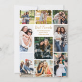 Persoonlijke foto collage leuk beste vrienden kaart (Voorkant)