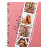 Persoonlijke foto Collage Life is beter met Dog Notitieboek (Voorkant)