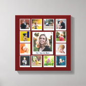 Persoonlijke foto Collage Modern Family Keepomwill Canvas Afdruk (Voorkant)