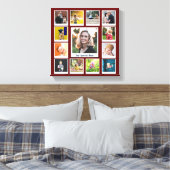 Persoonlijke foto Collage Modern Family Keepomwill Canvas Afdruk (Insitu (Slaapkamer))