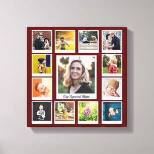 Persoonlijke foto Collage Modern Family Keepomwill Canvas Afdruk