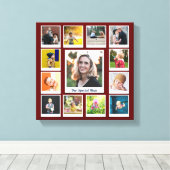 Persoonlijke foto Collage Modern Family Keepomwill Canvas Afdruk (Insitu (Houten vloer))