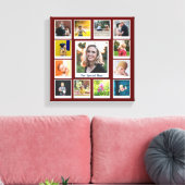 Persoonlijke foto Collage Modern Family Keepomwill Canvas Afdruk (Insitu (Woonkamer))