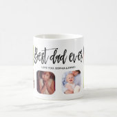 Persoonlijke foto Collage Papa cadeau vaderdag Koffiemok (Center)