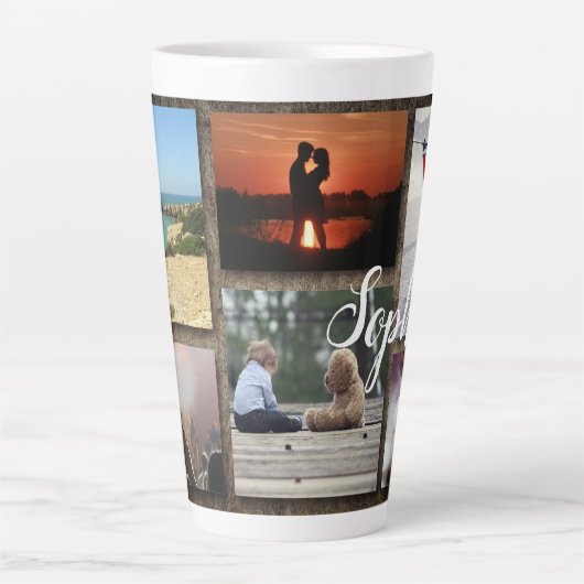 Persoonlijke foto Collage Tall Latte Mok (Voorkant)