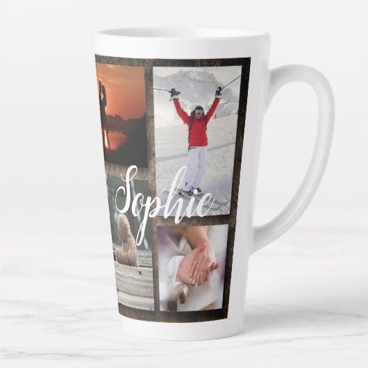 Persoonlijke foto Collage Tall Latte Mok (Rechts)