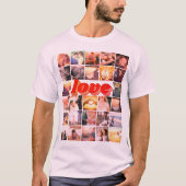 Persoonlijke foto-collage van sjabloon geliefden t-shirt (Voorkant)