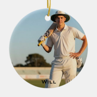 Persoonlijke foto cricket kerst  keramisch ornament