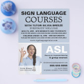 Persoonlijke foto, cursus gebarentaal flyer (Enkel)