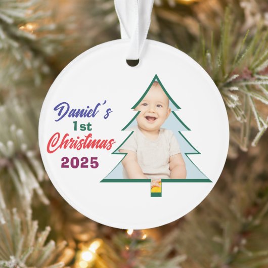 Persoonlijke foto Daniel's 1e Kerstboom Ornament (Boom)
