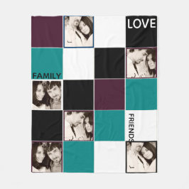 Persoonlijke FOTO Deken Aubergine Turquoise