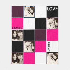 Persoonlijke FOTO Deken Roze Aubergine Roze