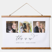 Persoonlijke foto "Dit is ons"-teken Hangend Wandkleed (Voorkant)