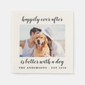 Persoonlijke foto Dog Pet Wedding Servet (Voorkant)