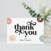 Persoonlijke foto donut - Hartelijk dank - kaart (Staand voorkant)