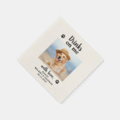 Persoonlijke foto-Drinken op mijn hondenweddenscha Servet (Hoek)