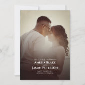 Persoonlijke foto | Eenvoudige bruiloft Kaart (Voorkant)