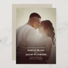 Persoonlijke foto | Eenvoudige bruiloft Kaart