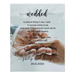 Persoonlijke foto Elegant Wedded Poem Afdruk