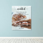 Persoonlijke foto Elegant Wedded Poem Canvas Afdruk (Insitu (Houten vloer))