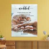 Persoonlijke foto Elegant Wedded Poem Canvas Afdruk (Insitu (Woonkamer))
