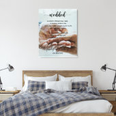 Persoonlijke foto Elegant Wedded Poem Canvas Afdruk (Insitu (Slaapkamer))