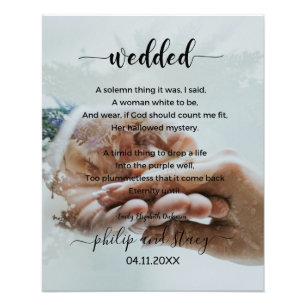 Persoonlijke foto Elegant Wedded Poem Foto Afdruk
